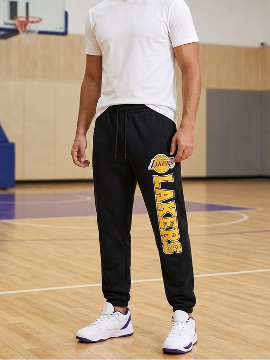 Ultra Game Other - Ultra Game NBA Los Angeles Lakers Mens Black Graphic Fleece Sweatpants Small